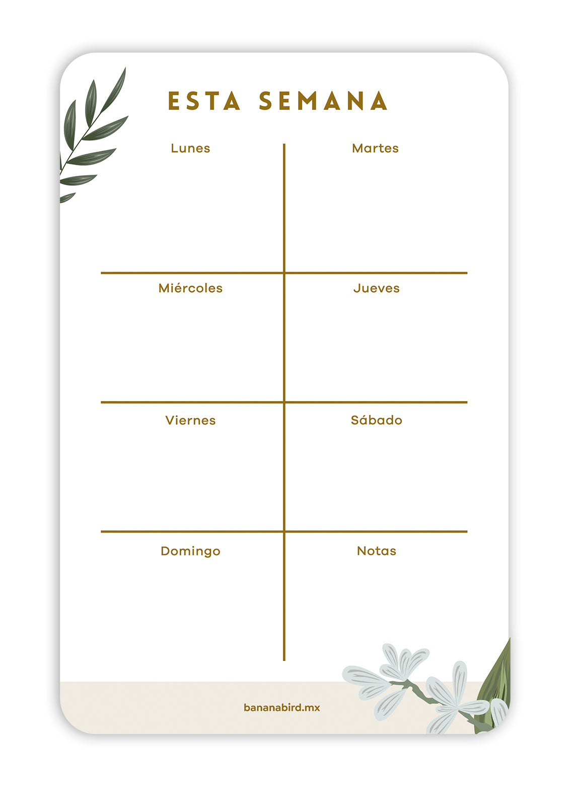 Planner magnético "Semanal - POCKET"