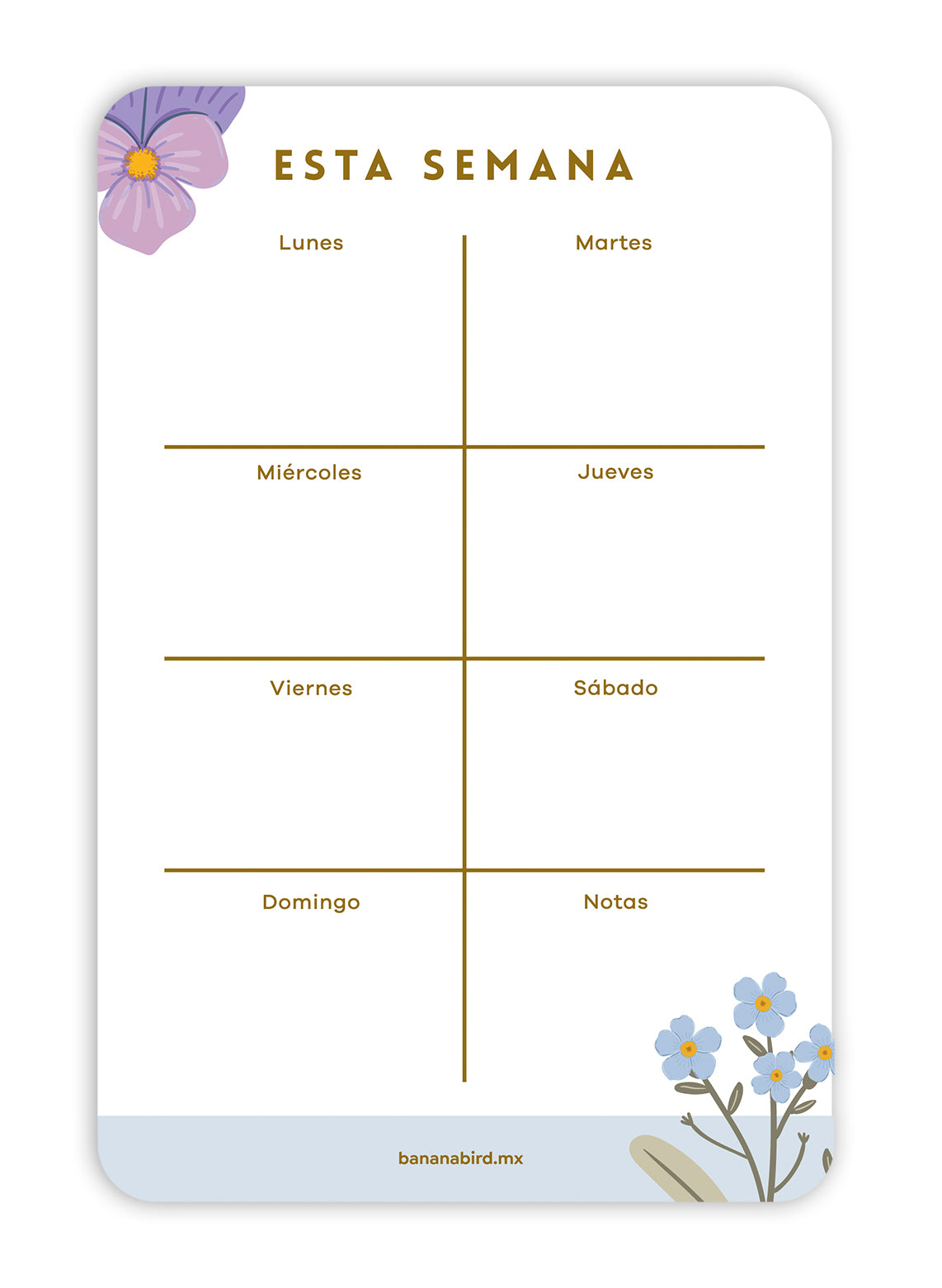 Planner magnético "Semanal - POCKET"