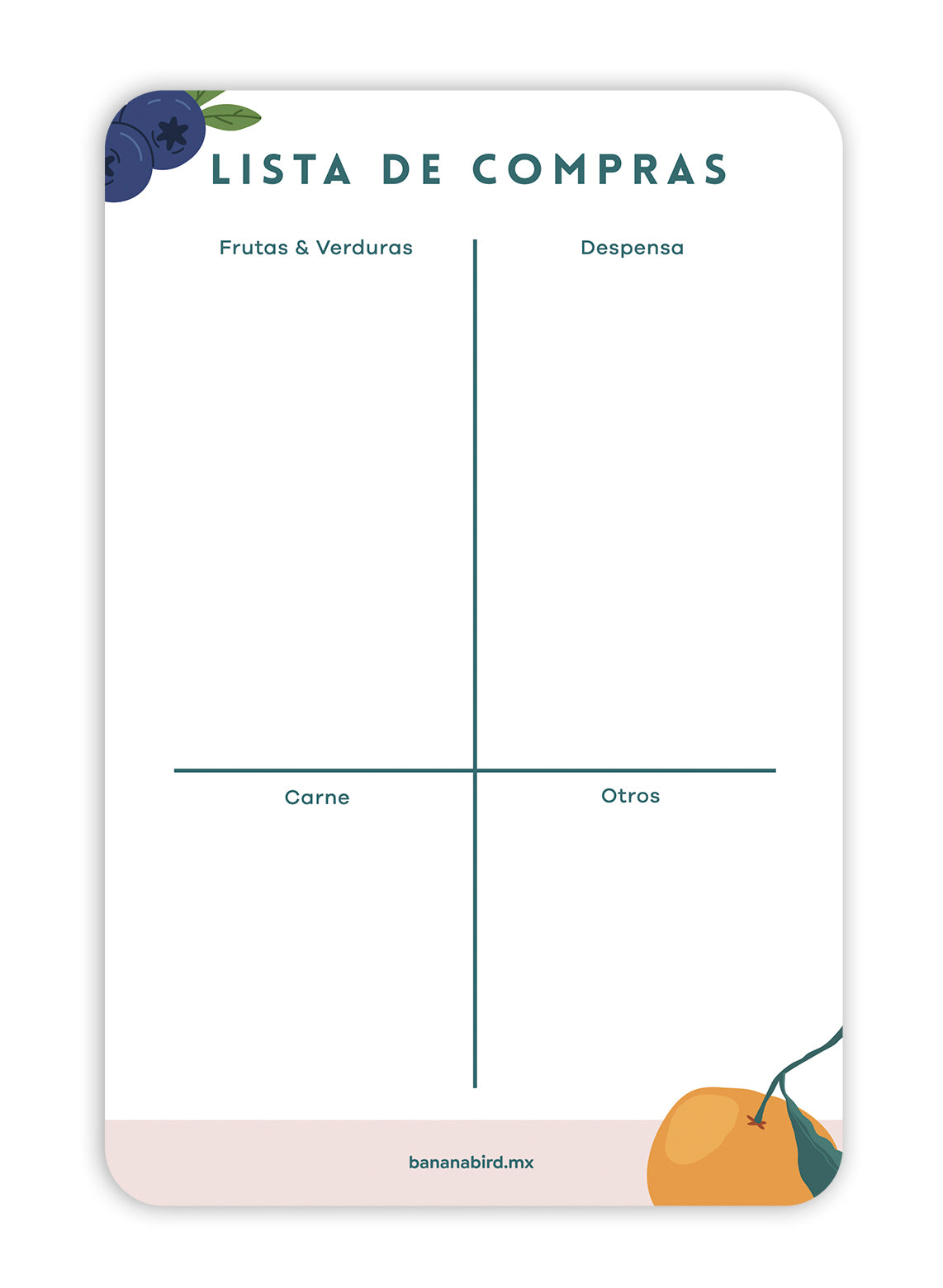 Planner magnético "Lista de compras - POCKET"