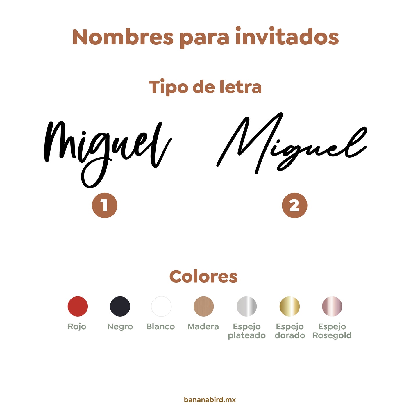 Nombres para invitados