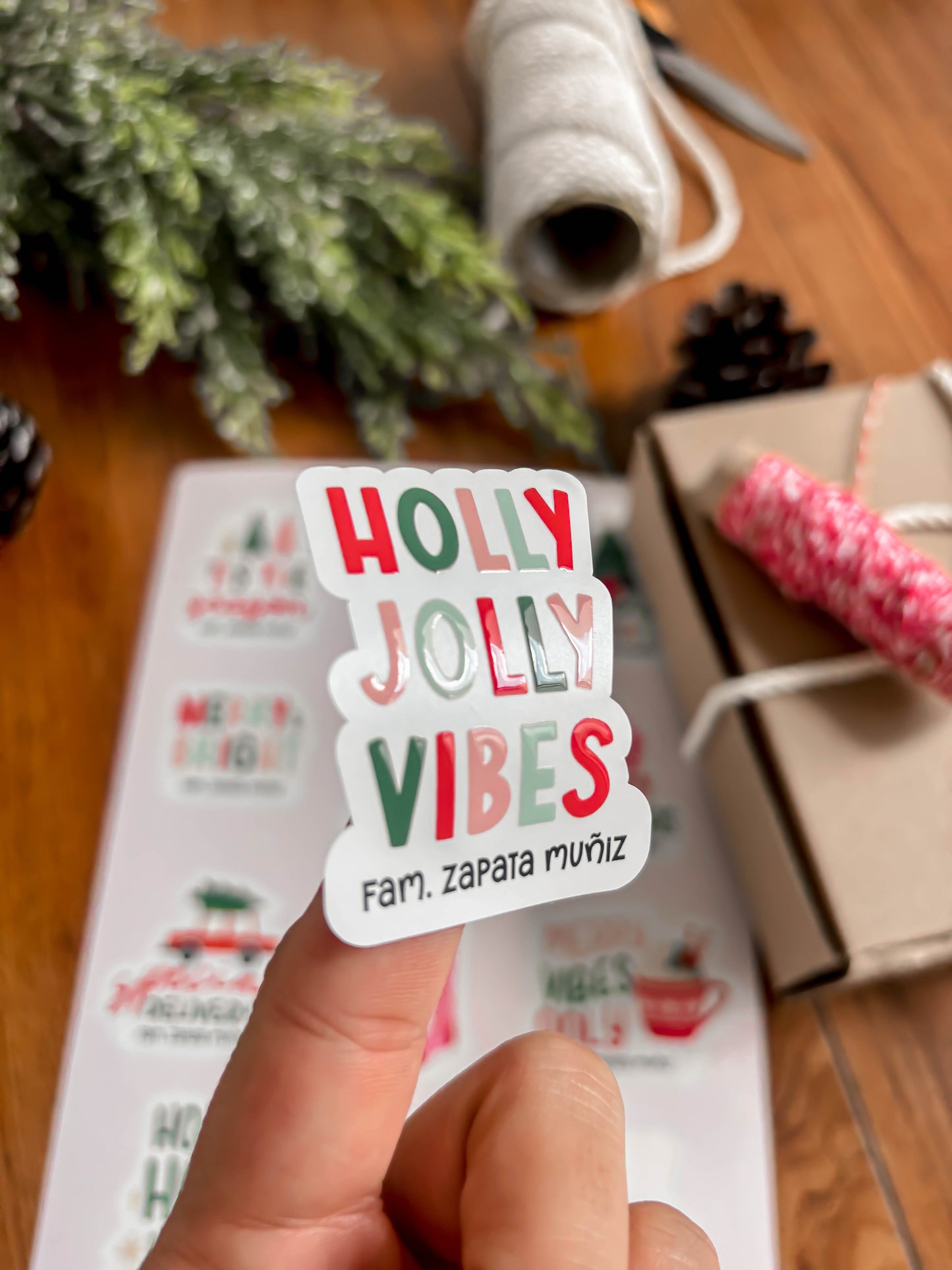 Planillas de Stickers para regalos de Navidad