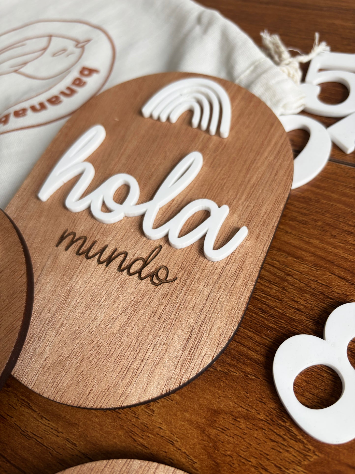 Tags para fotos en madera | Números intercambiables (REBAJA)