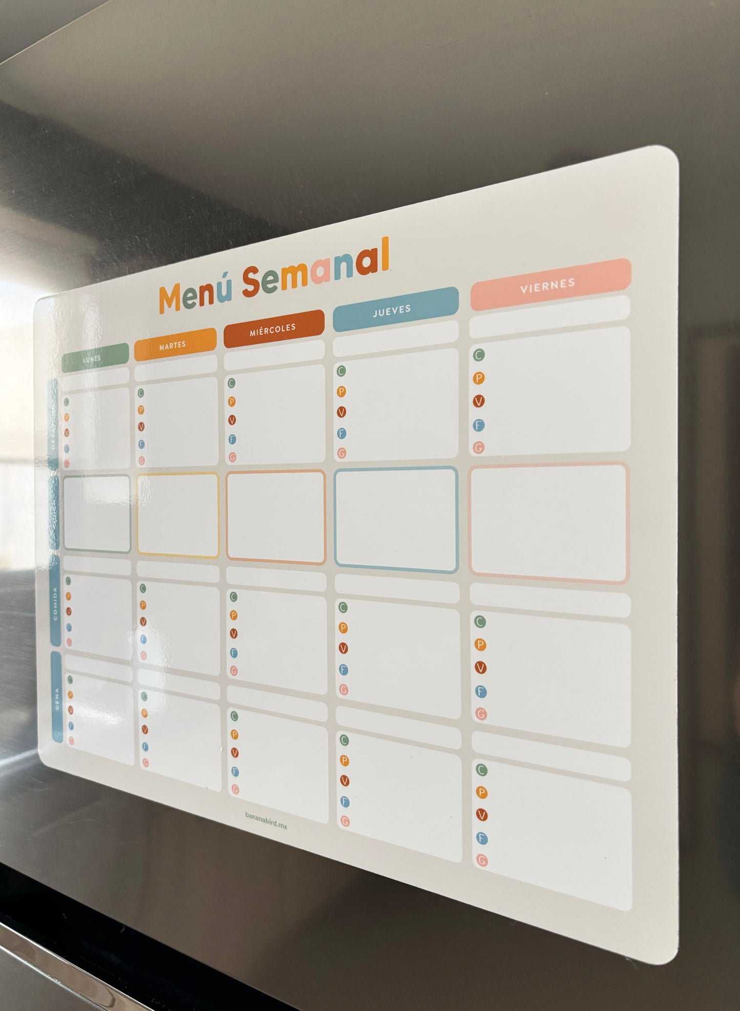 Planner magnético "Menú Semanal + Lunch" (LIQUIDACIÓN)