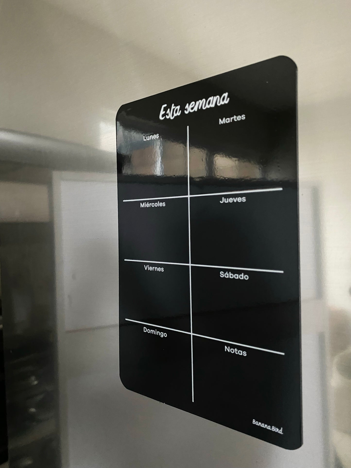 Planner magnético negro "Semanal" chico (LIQUIDACIÓN)