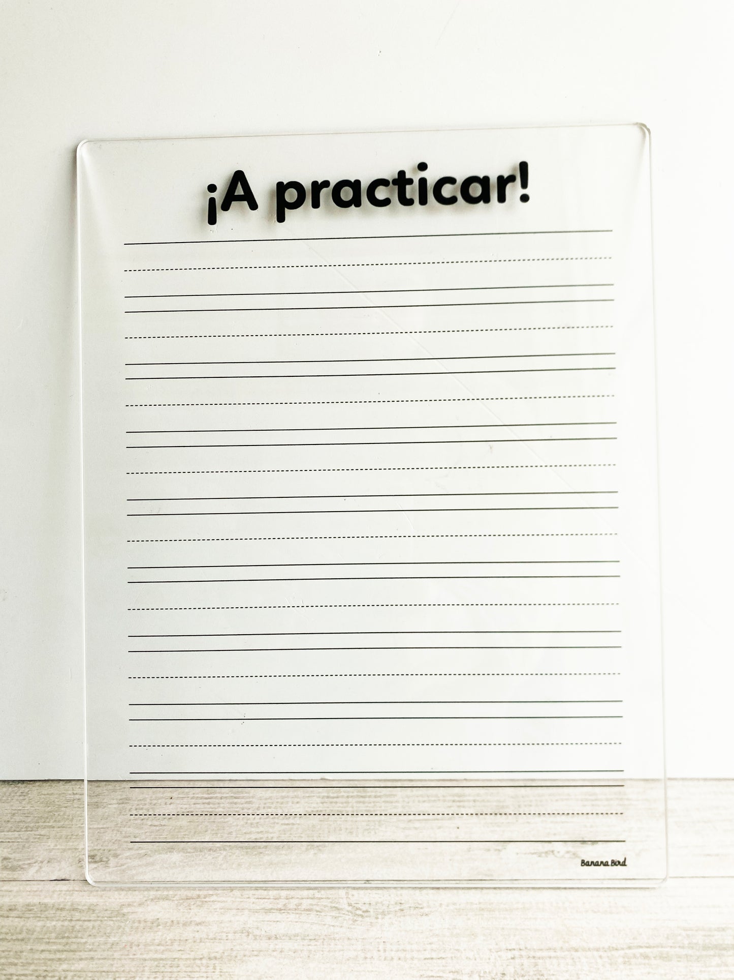 Tablero de acrílico para trazo "A practicar" (LIQUIDACIÓN)