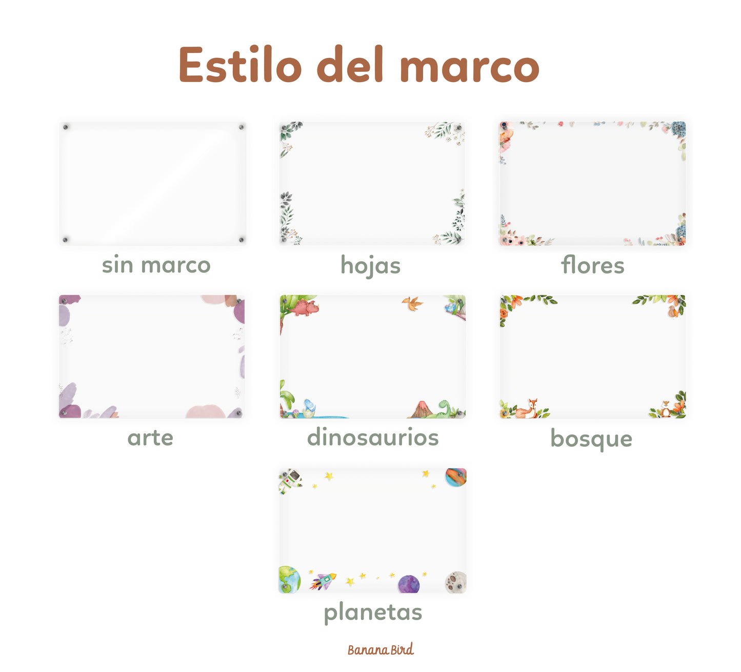 Planner MENSUAL DE 1 BLOQUE en acrílico transparente