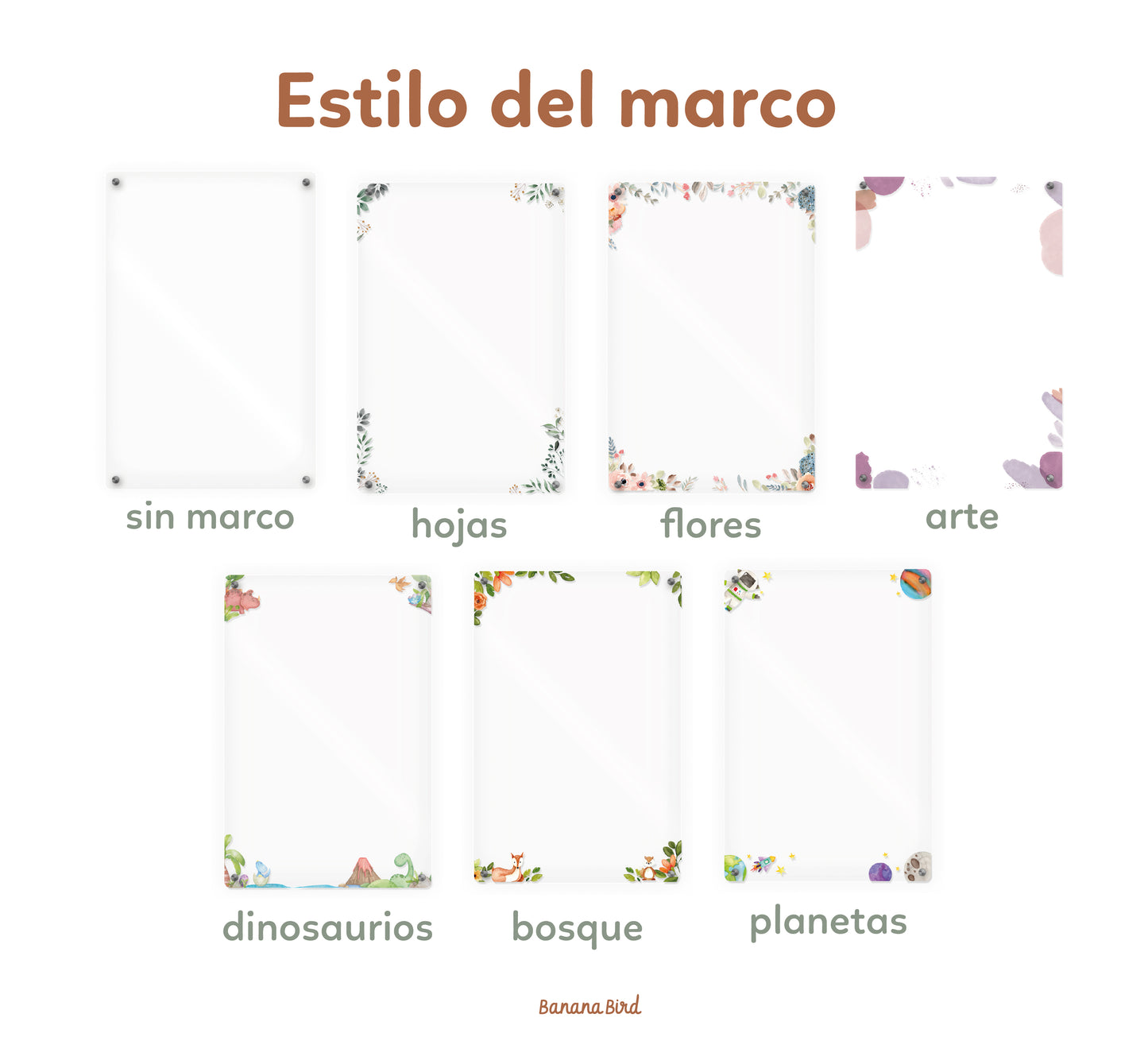 Planner MENSUAL DE 3 BLOQUES en acrílico transparente