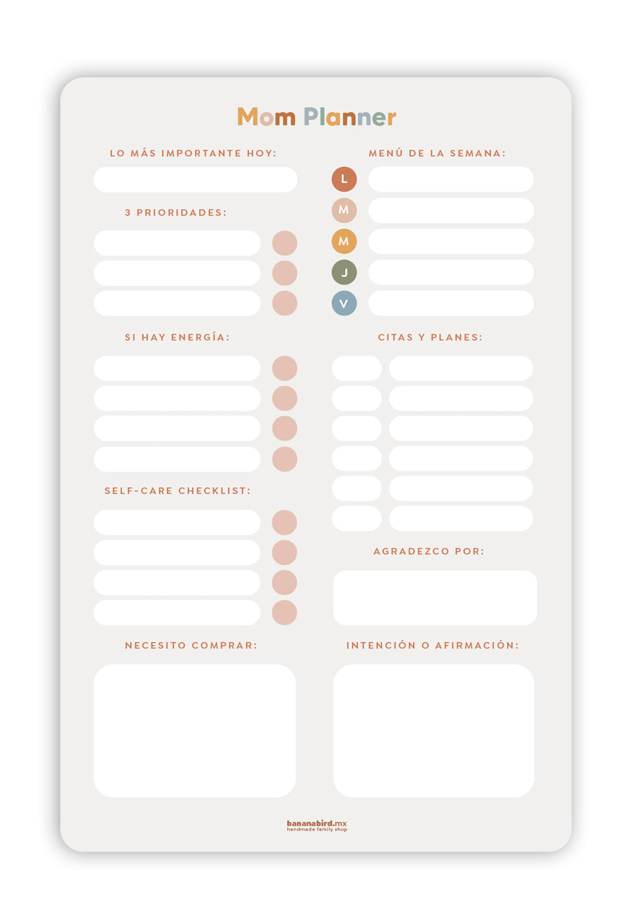 Planner magnético "Mom Planner"