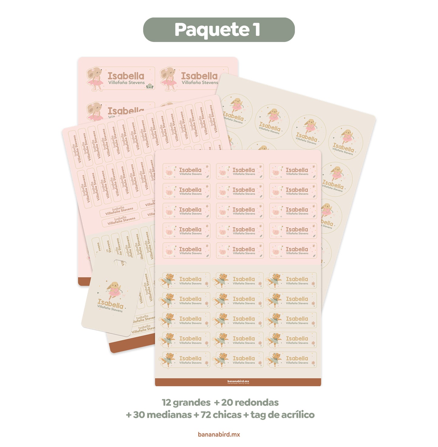 Paquetes de Etiquetas Escolares (Temáticas Clásicas)