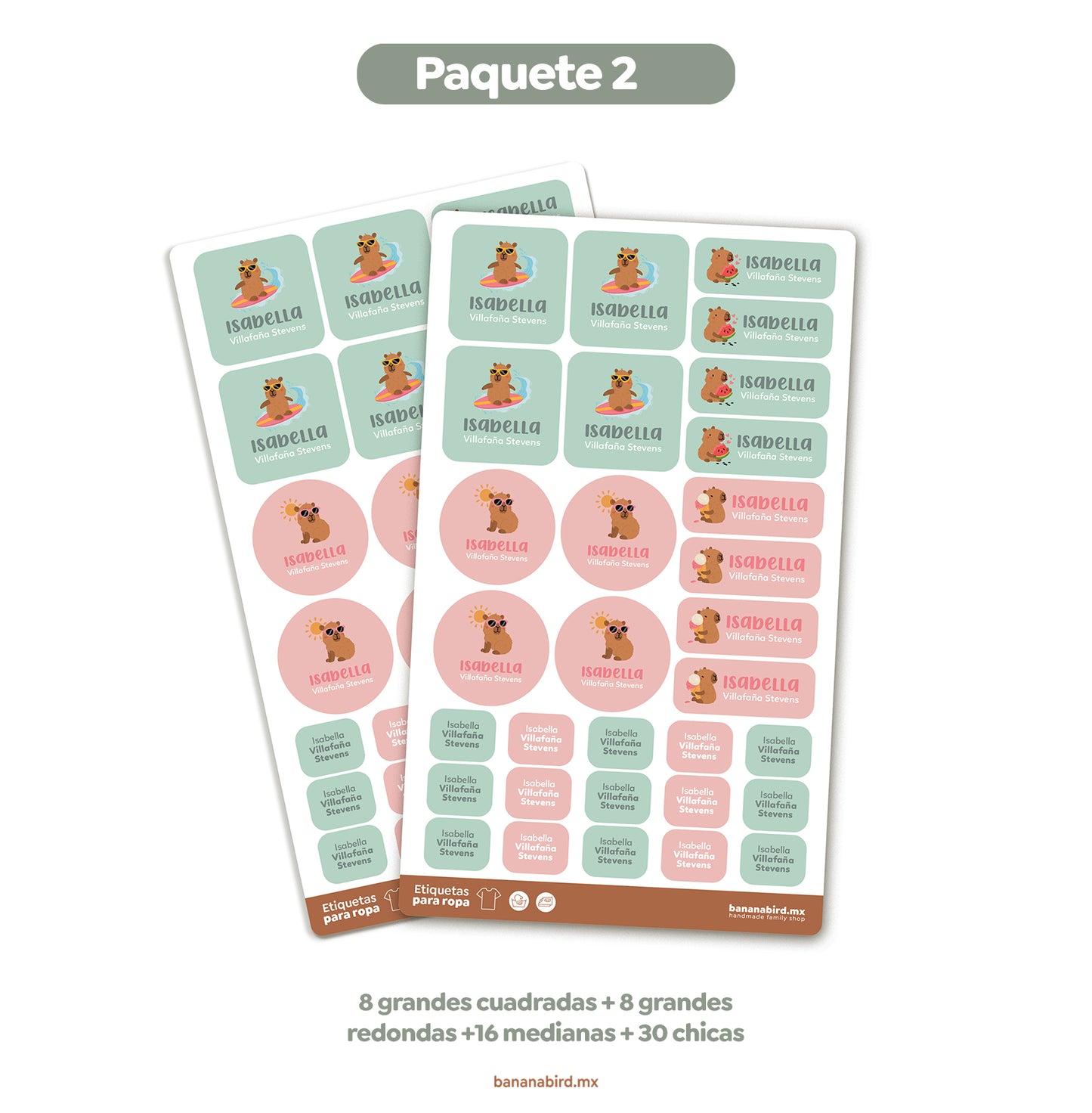 Paquetes de Etiquetas Planchables para Ropa