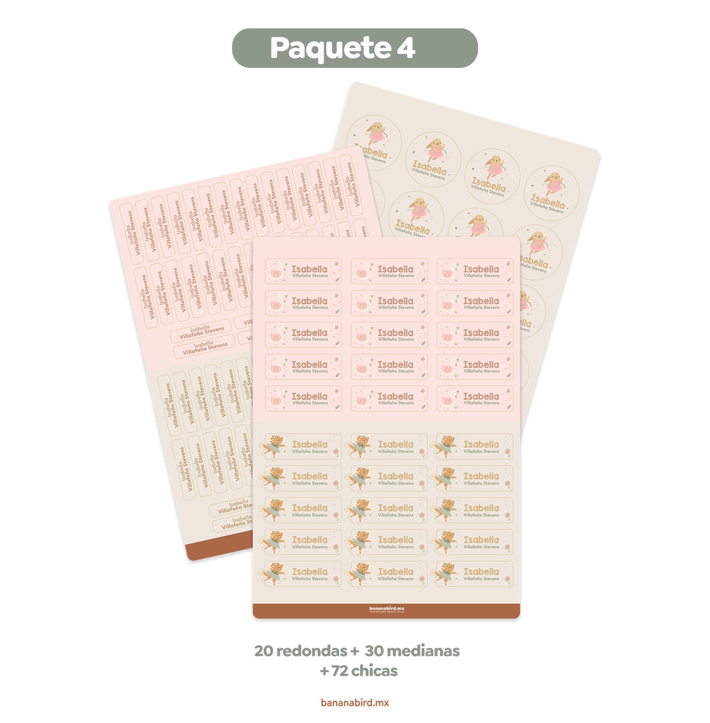 Paquetes de Etiquetas Escolares (Temáticas Clásicas)