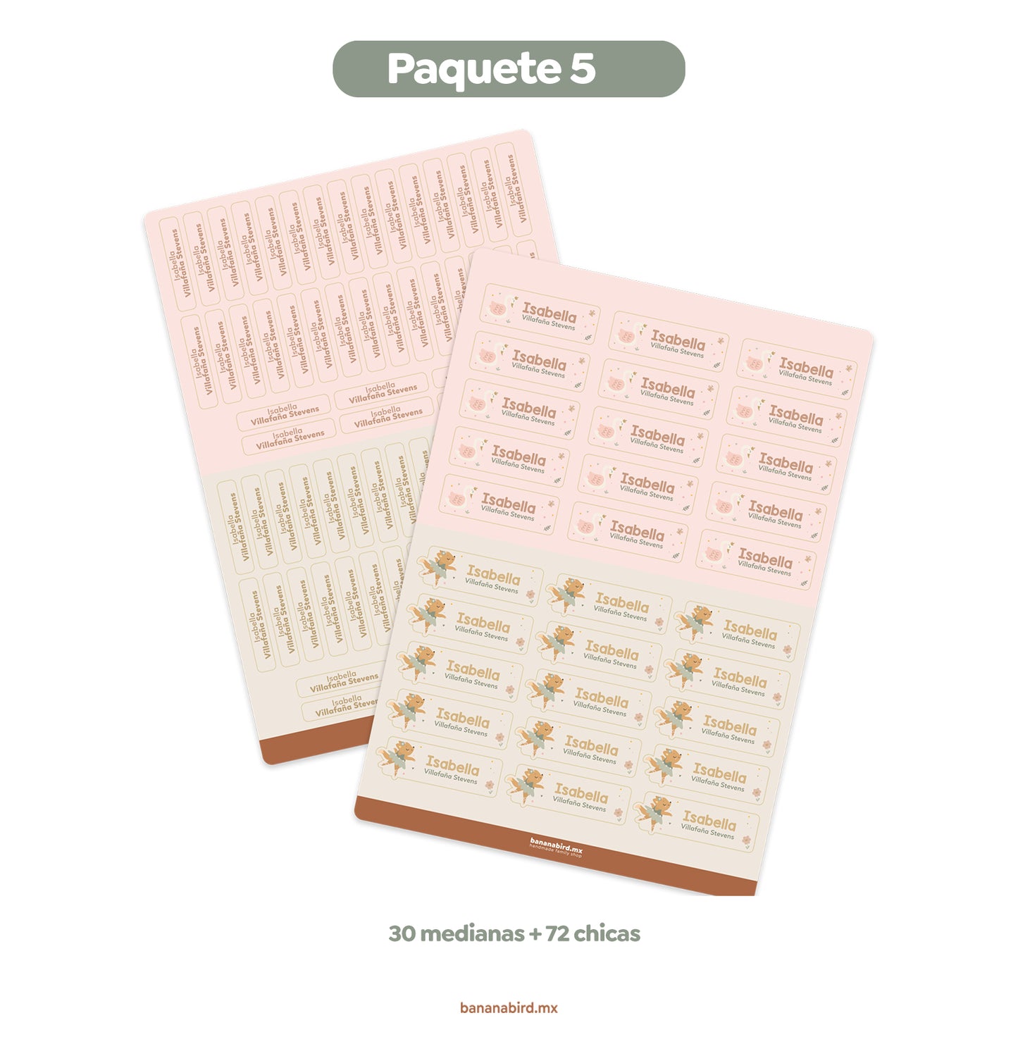 Paquetes de Etiquetas Escolares (Temáticas Clásicas)