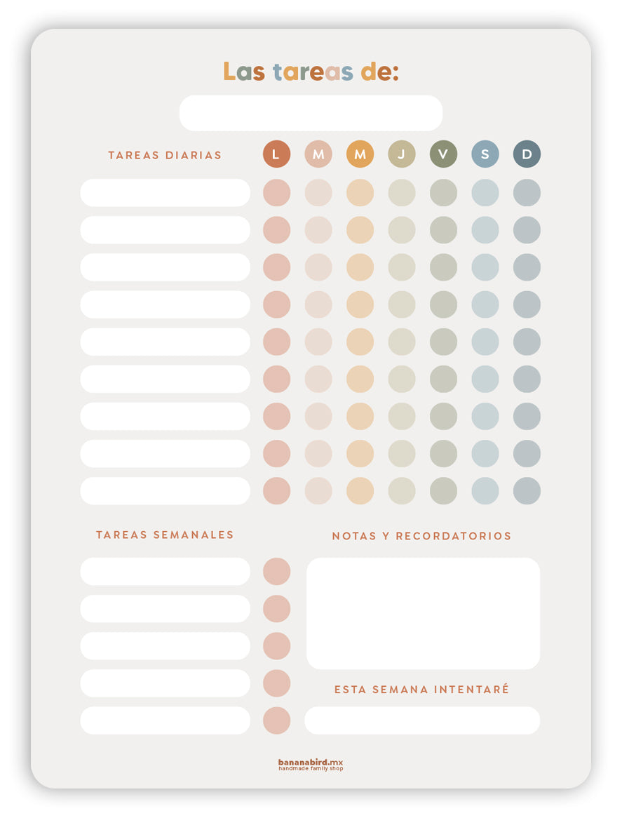 Tablero de responsabilidades magnético para niños de 8 años en adelante