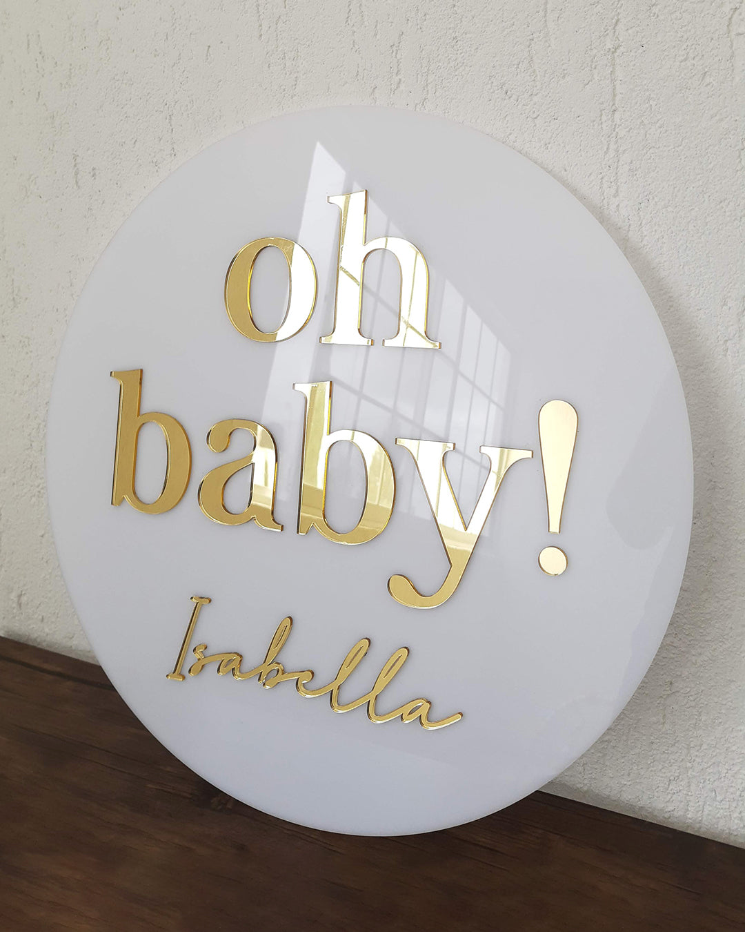 Letrero para Baby Shower en acrílico