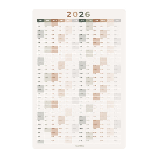 Planner Anual en Vinil Removible