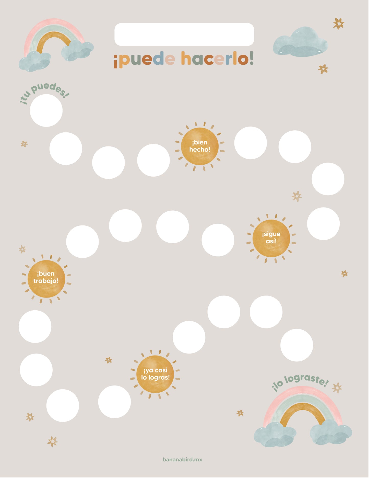 Tablero de Logros (PDF Descargable)