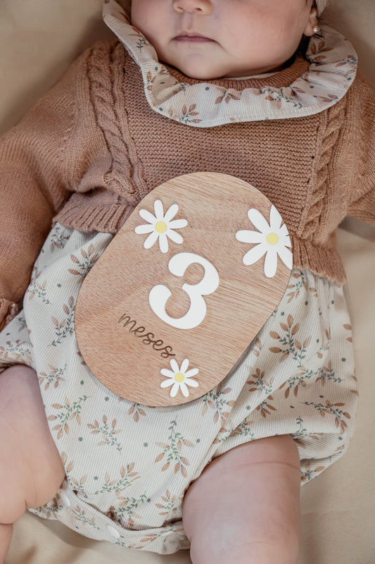 Tags para fotos en madera | Números intercambiables