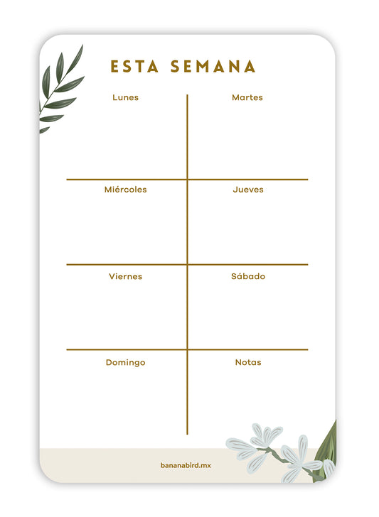 Planner magnético "Semanal - POCKET"
