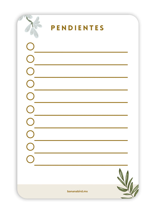 Planner magnético "Pendientes - POCKET"