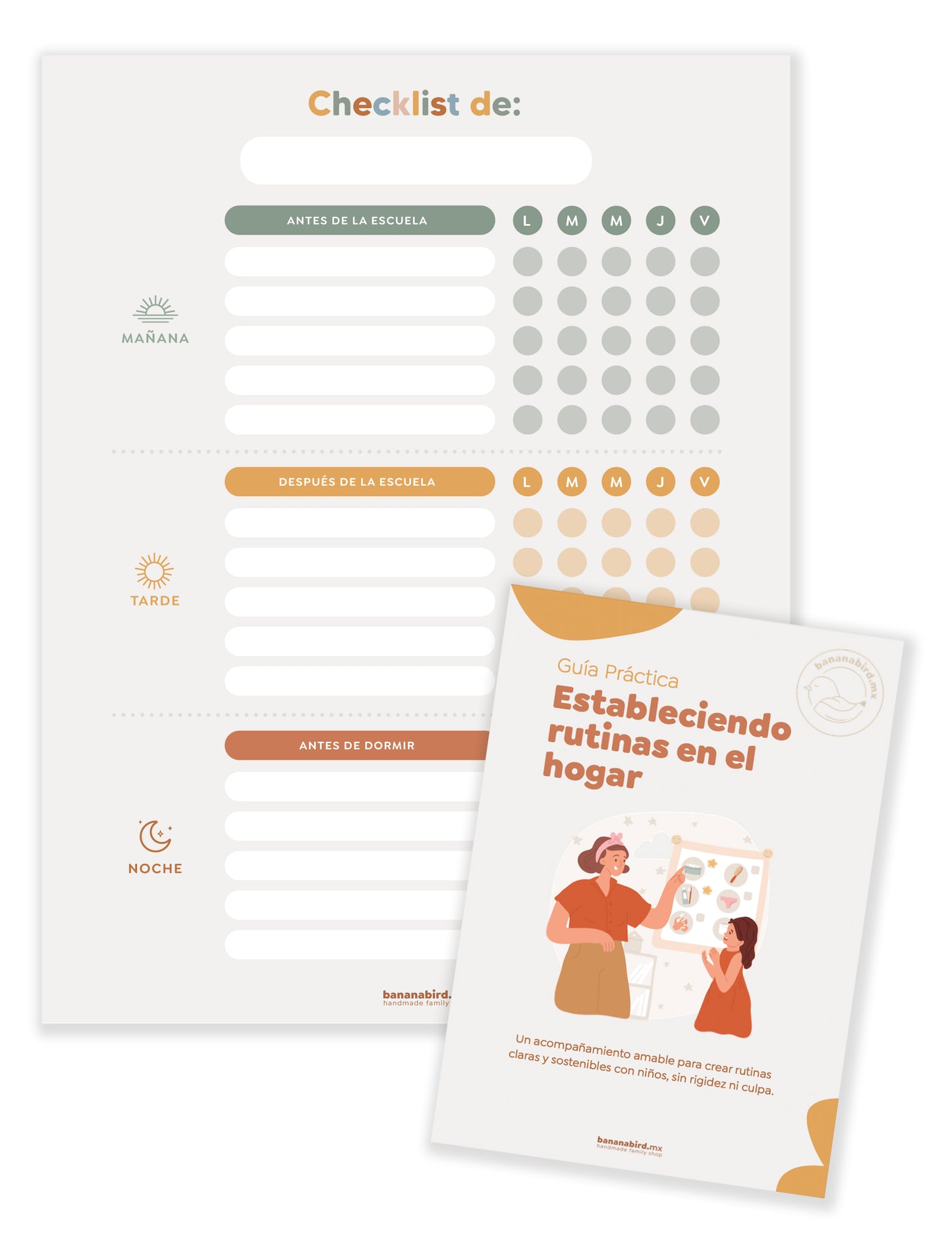 Tablero de Rutinas para niños de 8 años en adelante + Guía Práctica (Digitales Imprimibles)