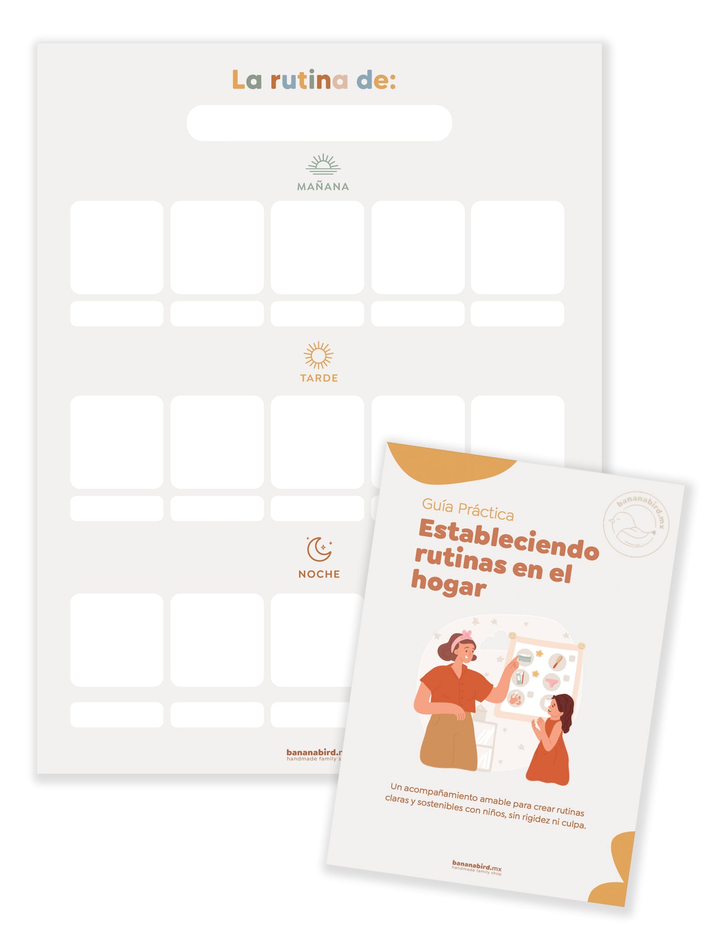 Tablero de Rutinas para niños de 3-7 años + Guía Práctica (Digitales Imprimibles)