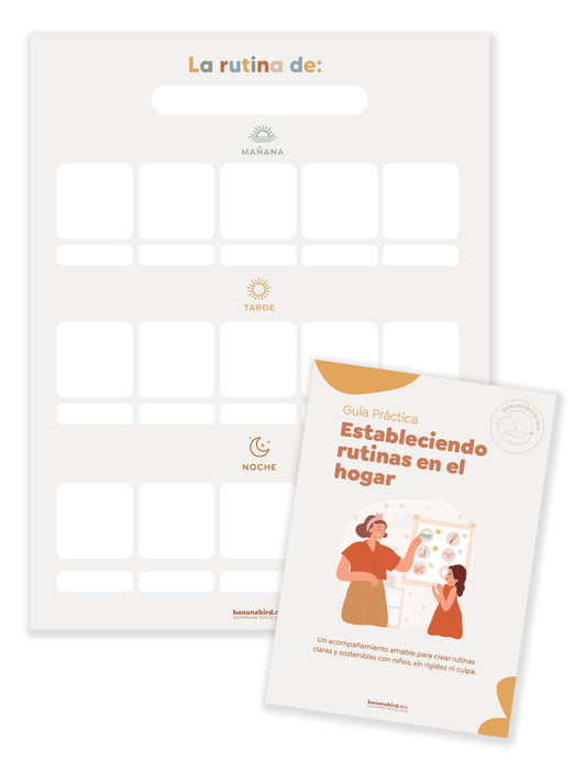 Tablero de Rutinas para niños de 3-7 años + Guía Práctica (Digitales Imprimibles)