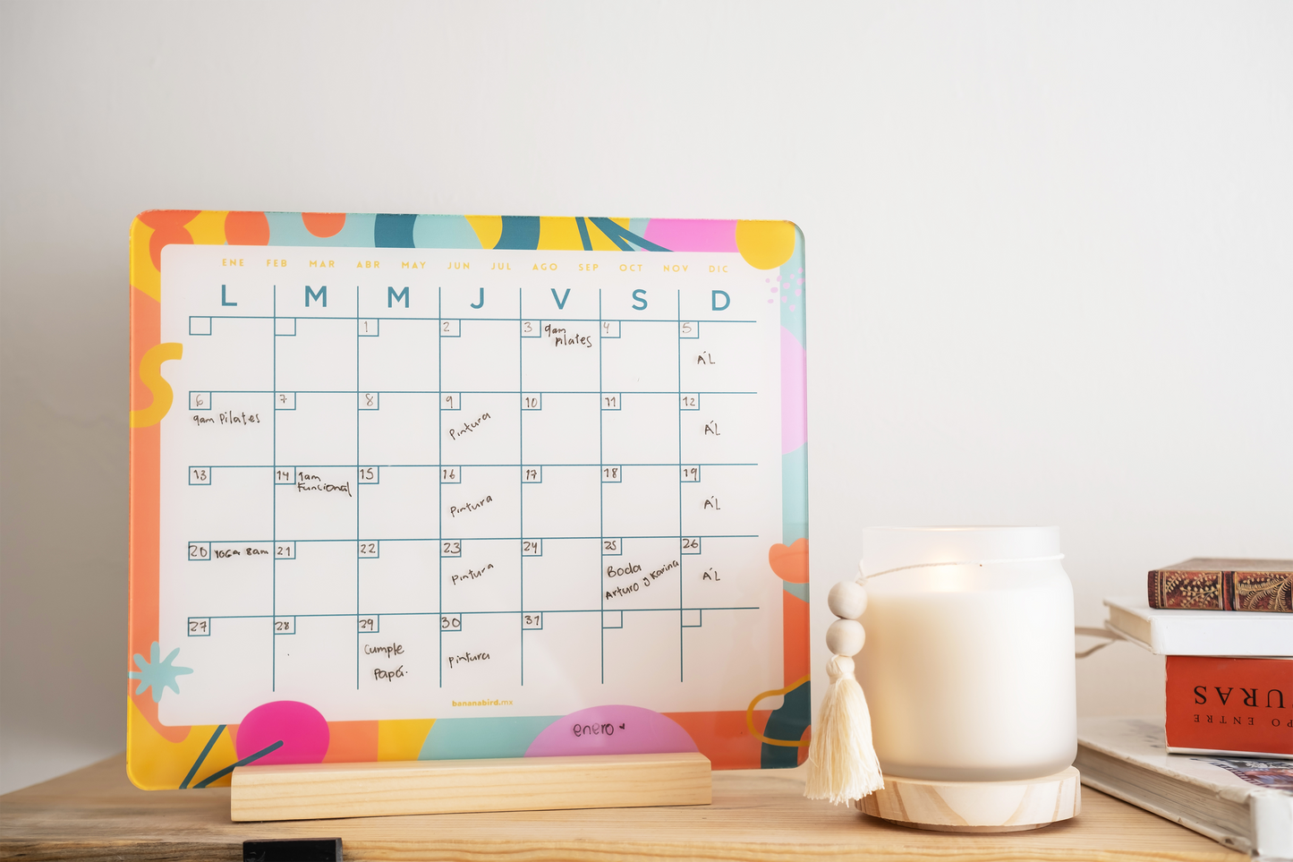 Planner MENSUAL en acrílico PARA ESCRITORIO (LIQUIDACIÓN)