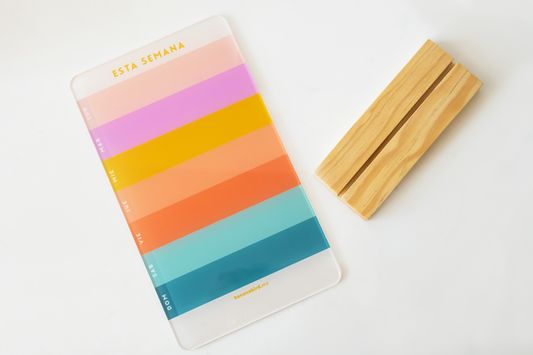 Planner SEMANAL CHICO en acrílico PARA ESCRITORIO