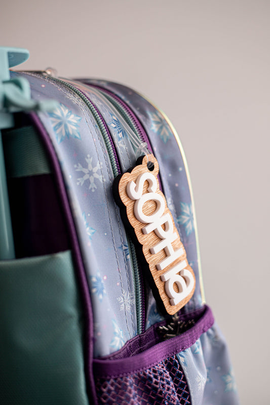 Tags para mochilas en Madera