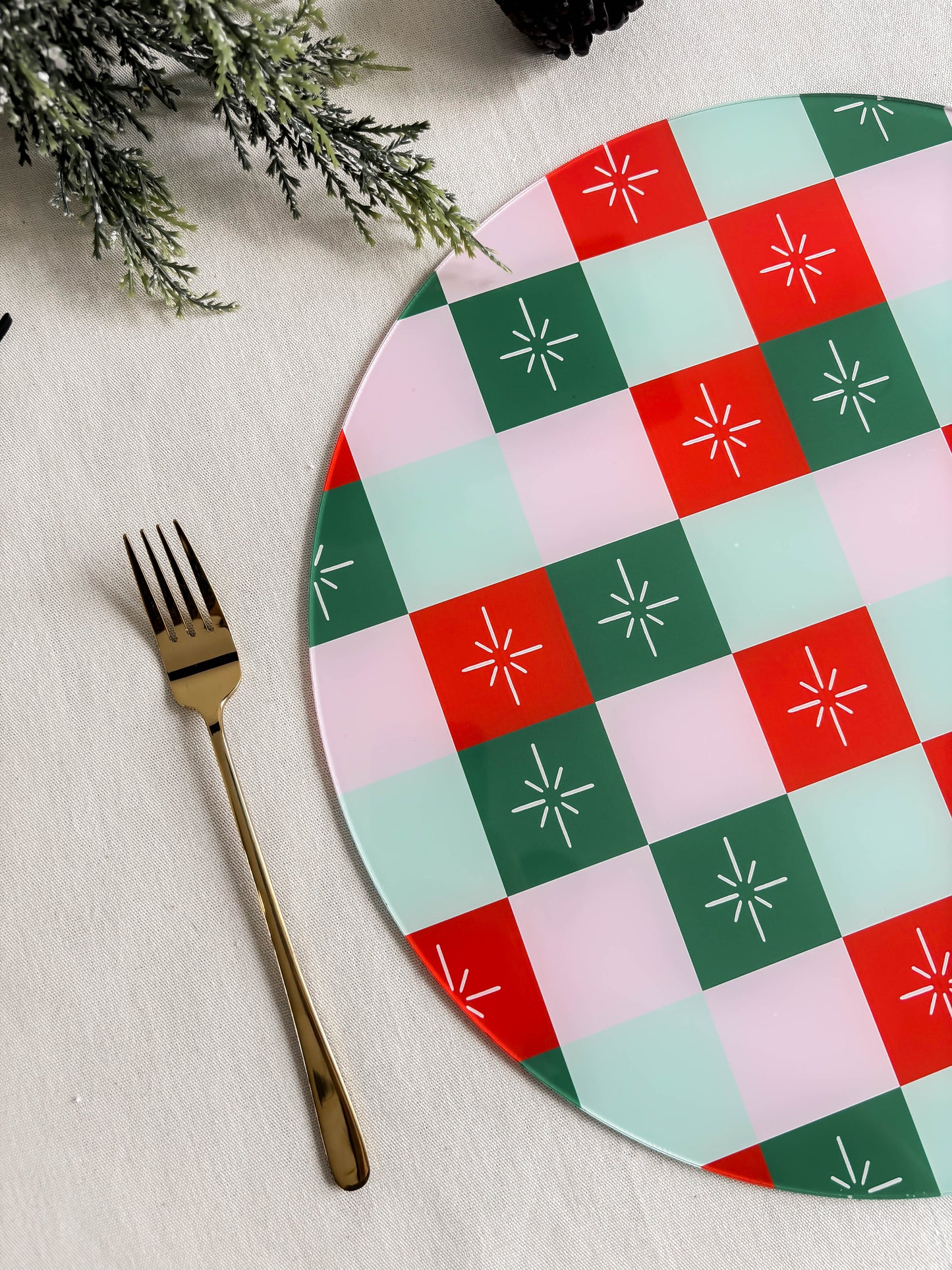 Set de Bajo platos y Porta vasos de acrílico