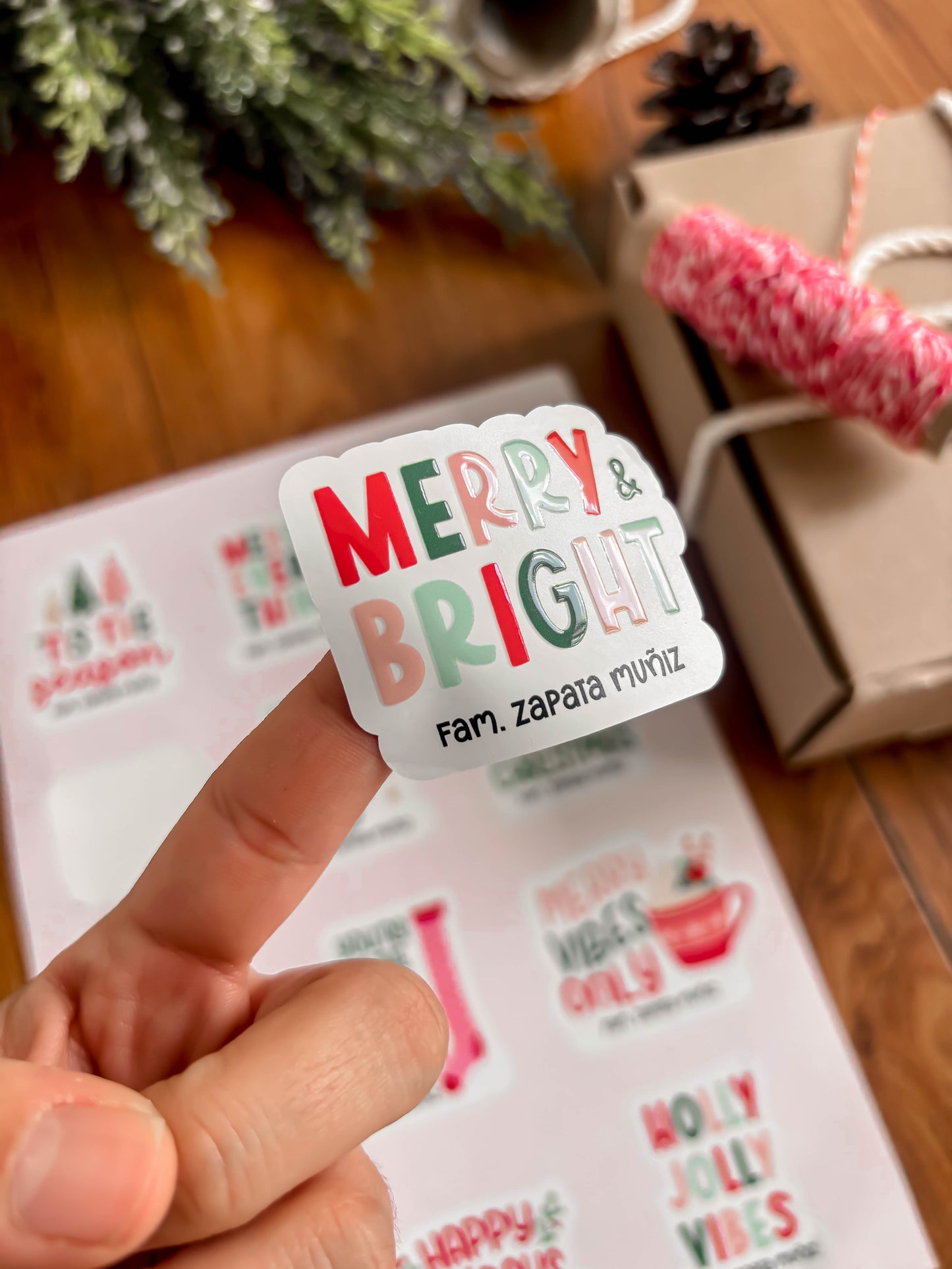 Planillas de Stickers para regalos de Navidad