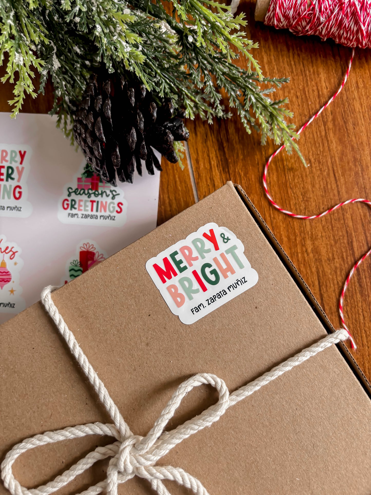 Planillas de Stickers para regalos de Navidad