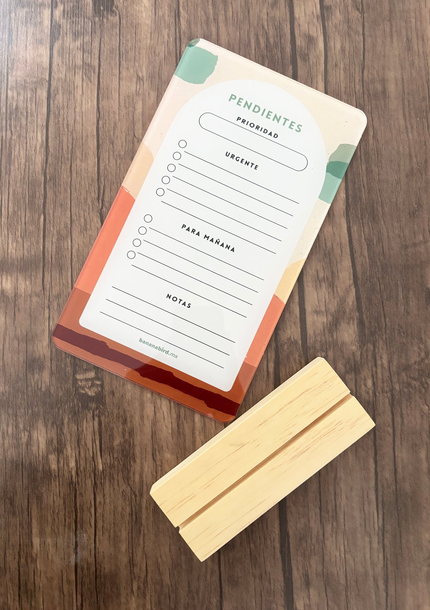 LISTA DE PENDIENTES en acrílico PARA ESCRITORIO (LIQUIDACIÓN)