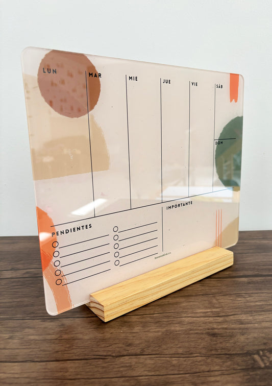 Planner SEMANAL GRANDE en acrílico PARA ESCRITORIO (LIQUIDACIÓN)