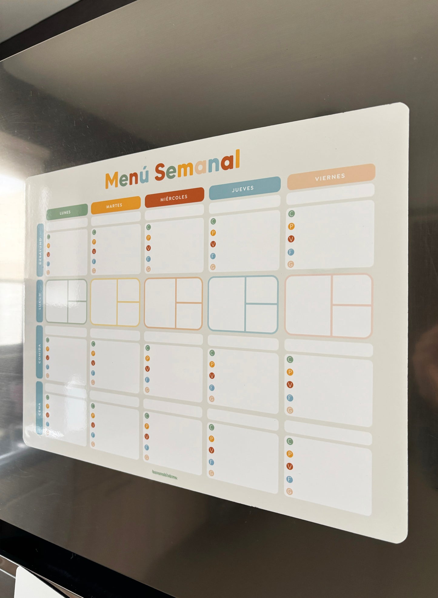 Planner magnético "Menú Semanal + Lunch" (LIQUIDACIÓN)