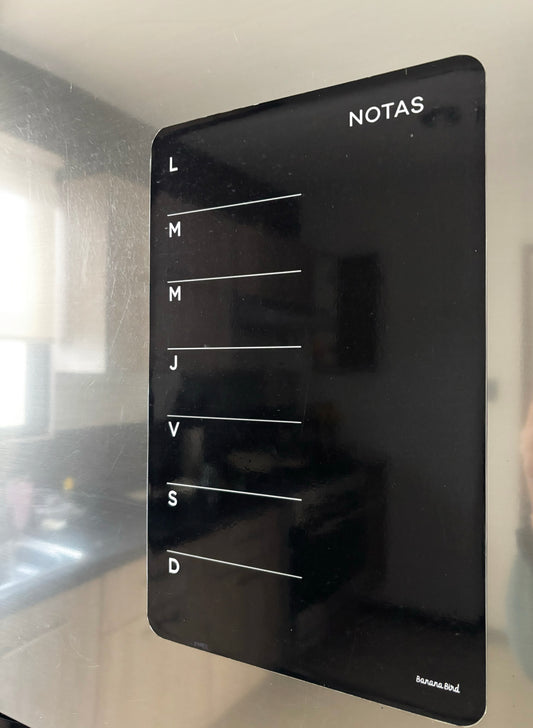Planner magnético negro "Semanal con Notas" (LIQUIDACIÓN)