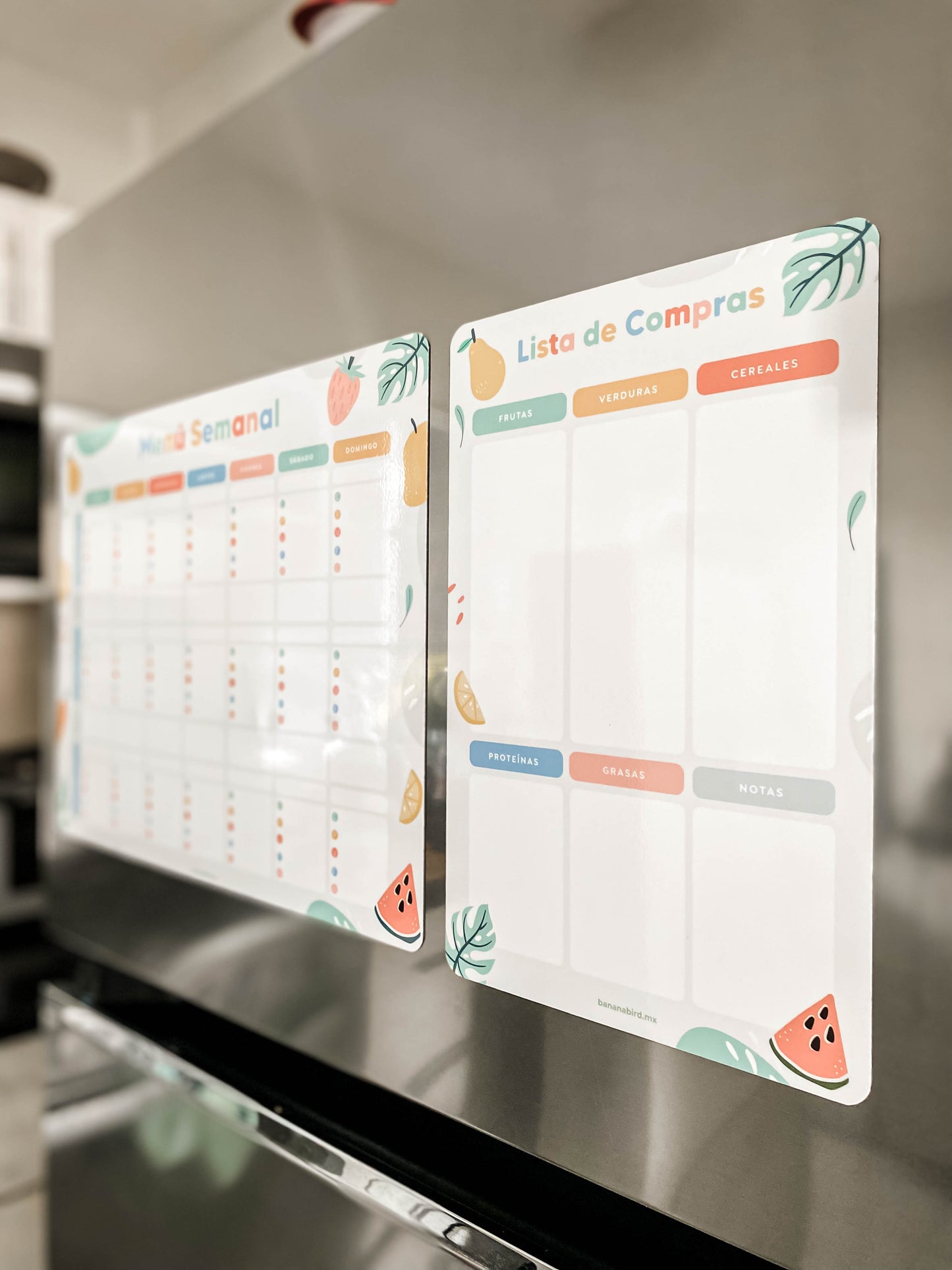 Kit de 2 planners magnéticos "Planner de Alimentación Complementaria + Lista de Compras"