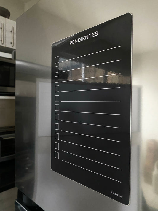 Planner magnético negro "Pendientes" grande (LIQUIDACIÓN)