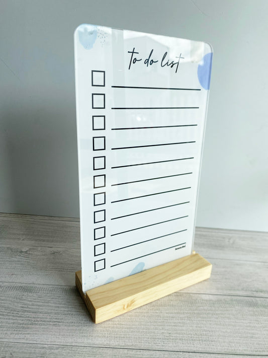 "TO DO LIST" en acrílico blanco chico (LIQUIDACIÓN)