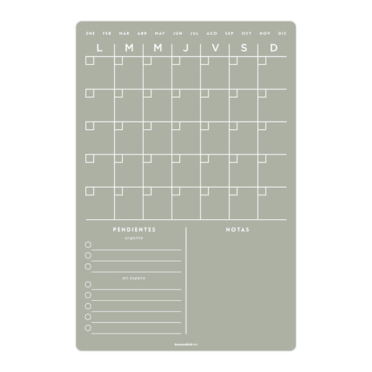 Planner Mensual en Vinil Removible - Personalizable