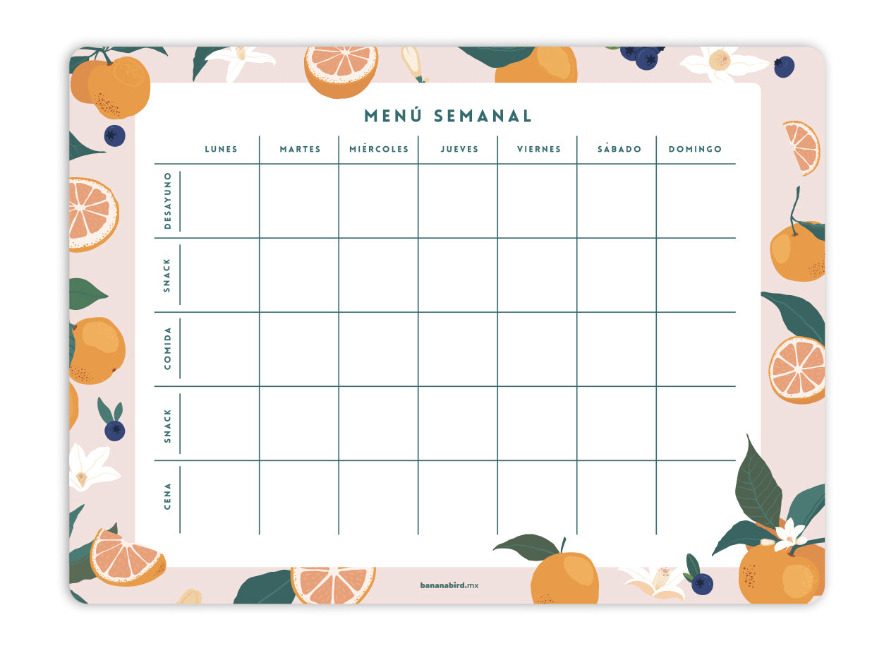 Planner magnético "Menú Semanal"