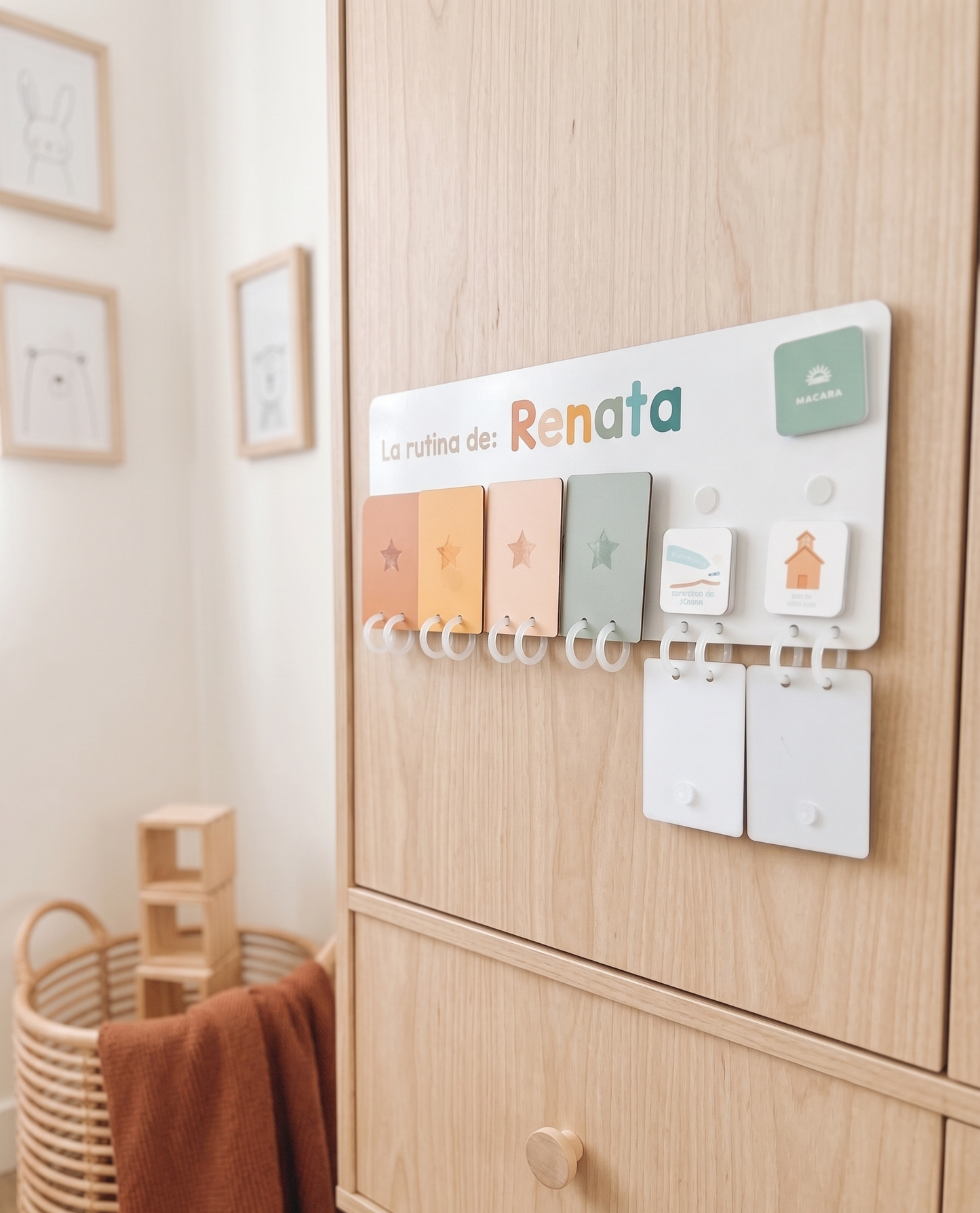 Tablero de Rutinas con velcros