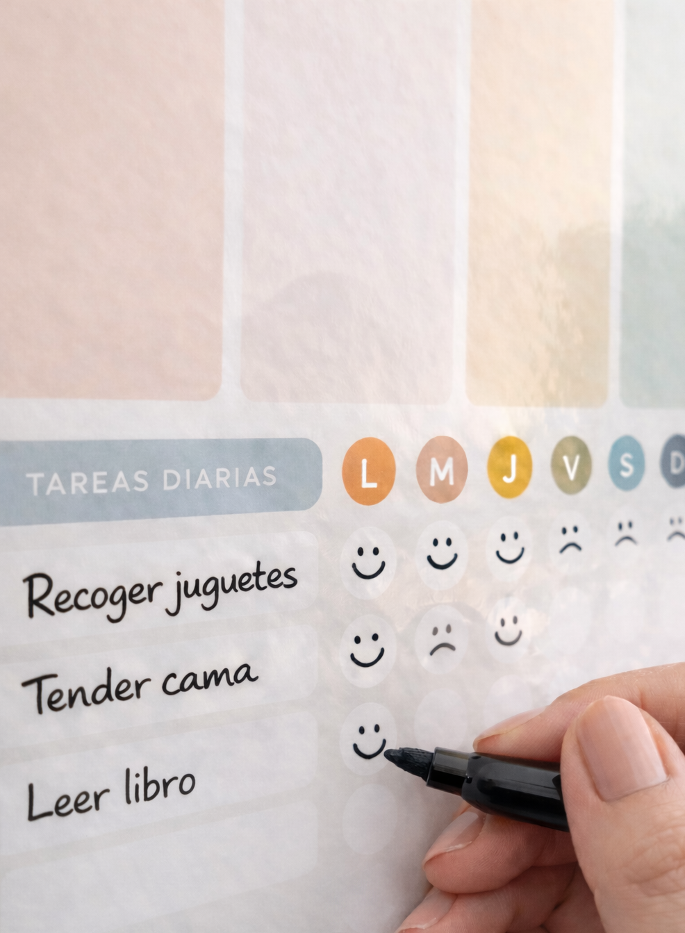 Planner Semanal en Vinil Removible para niños