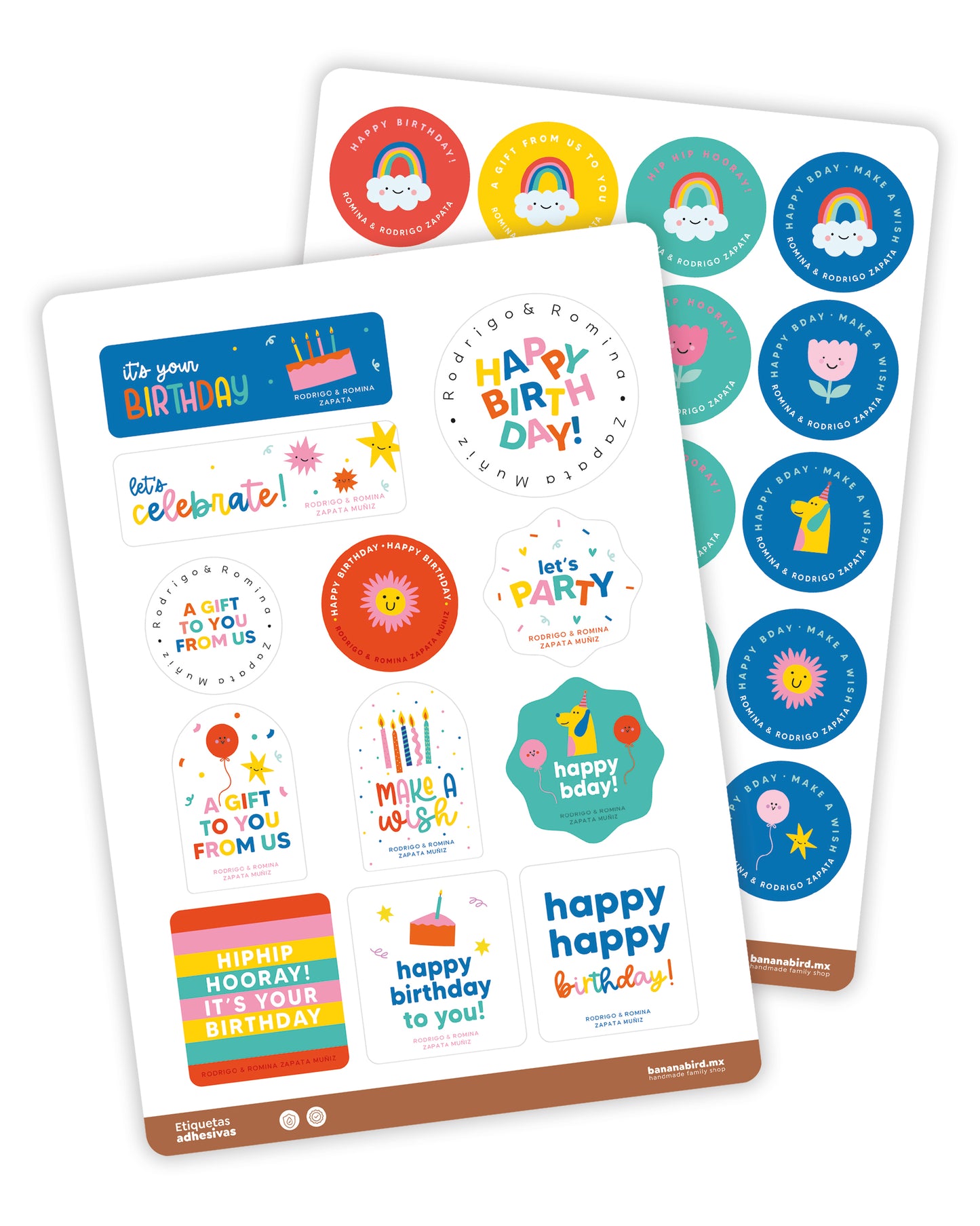 Planillas de Stickers para Cumpleaños