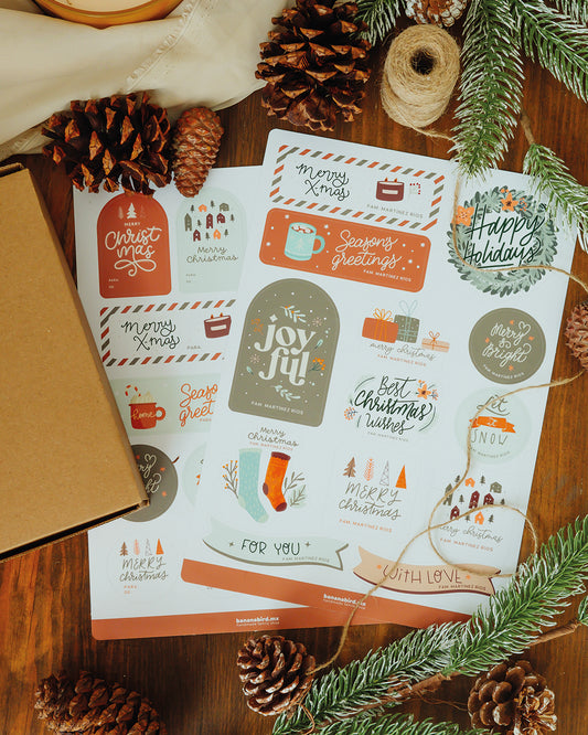 Planillas de Stickers para regalos de Navidad (LIQUIDACIÓN COLECCIÓN 2024)