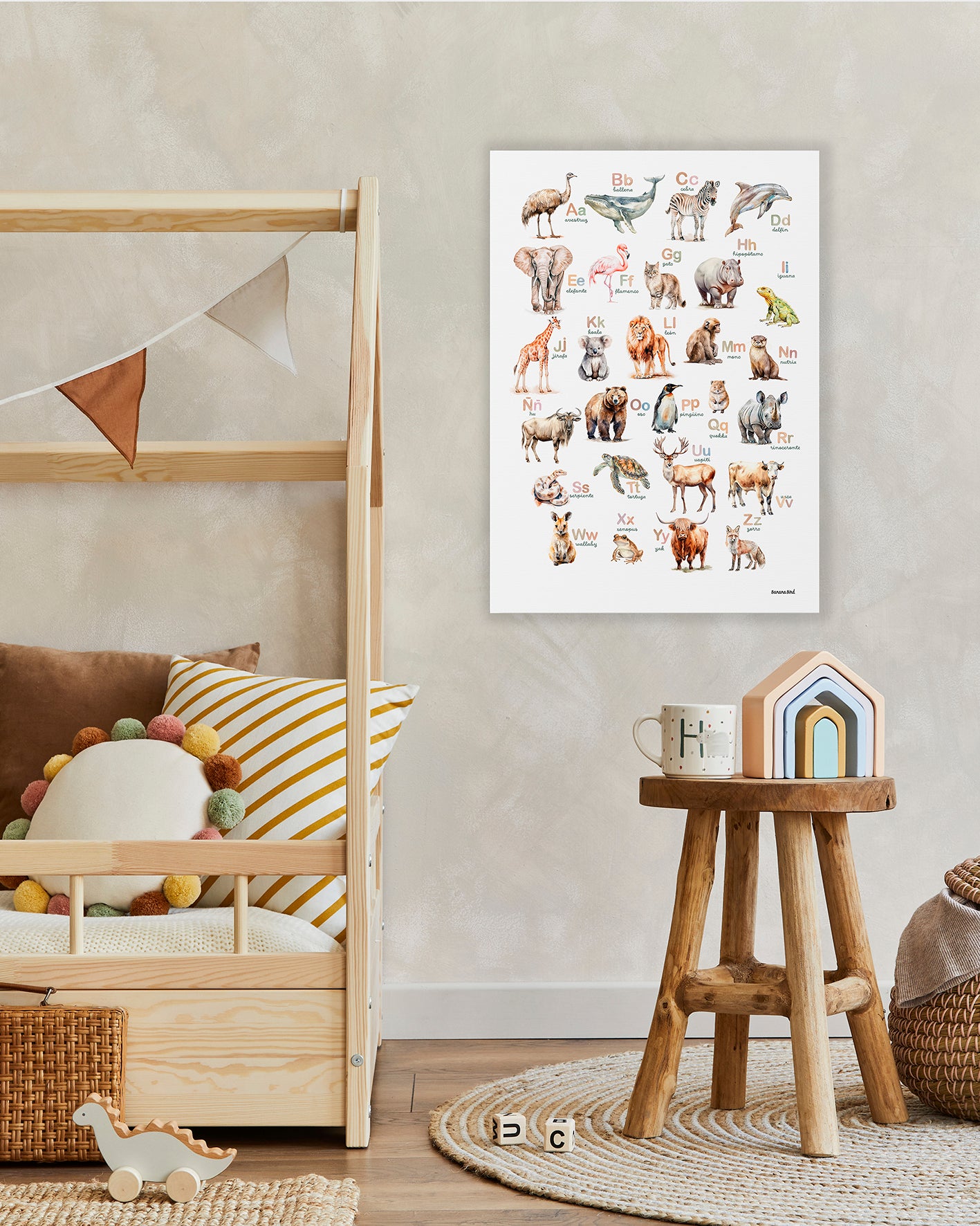 Cuadro Canvas - ABC de Animales