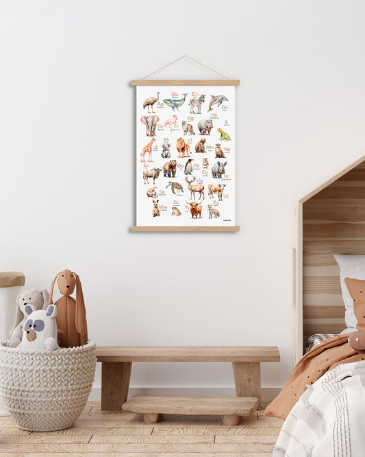Pergamino en Canvas - ABC de Animales