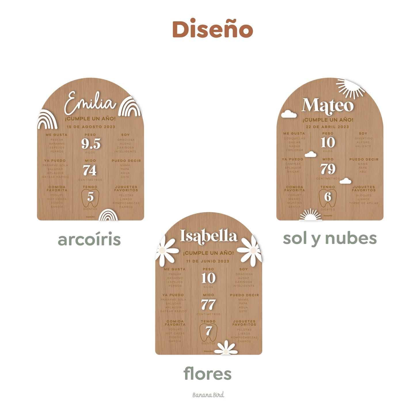 Letrero 1 año "Logros"