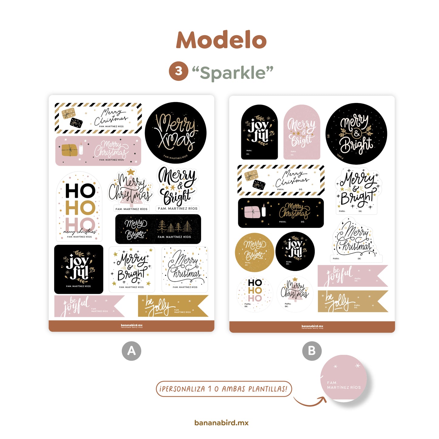 Planillas de Stickers para regalos de Navidad (LIQUIDACIÓN COLECCIÓN 2024)