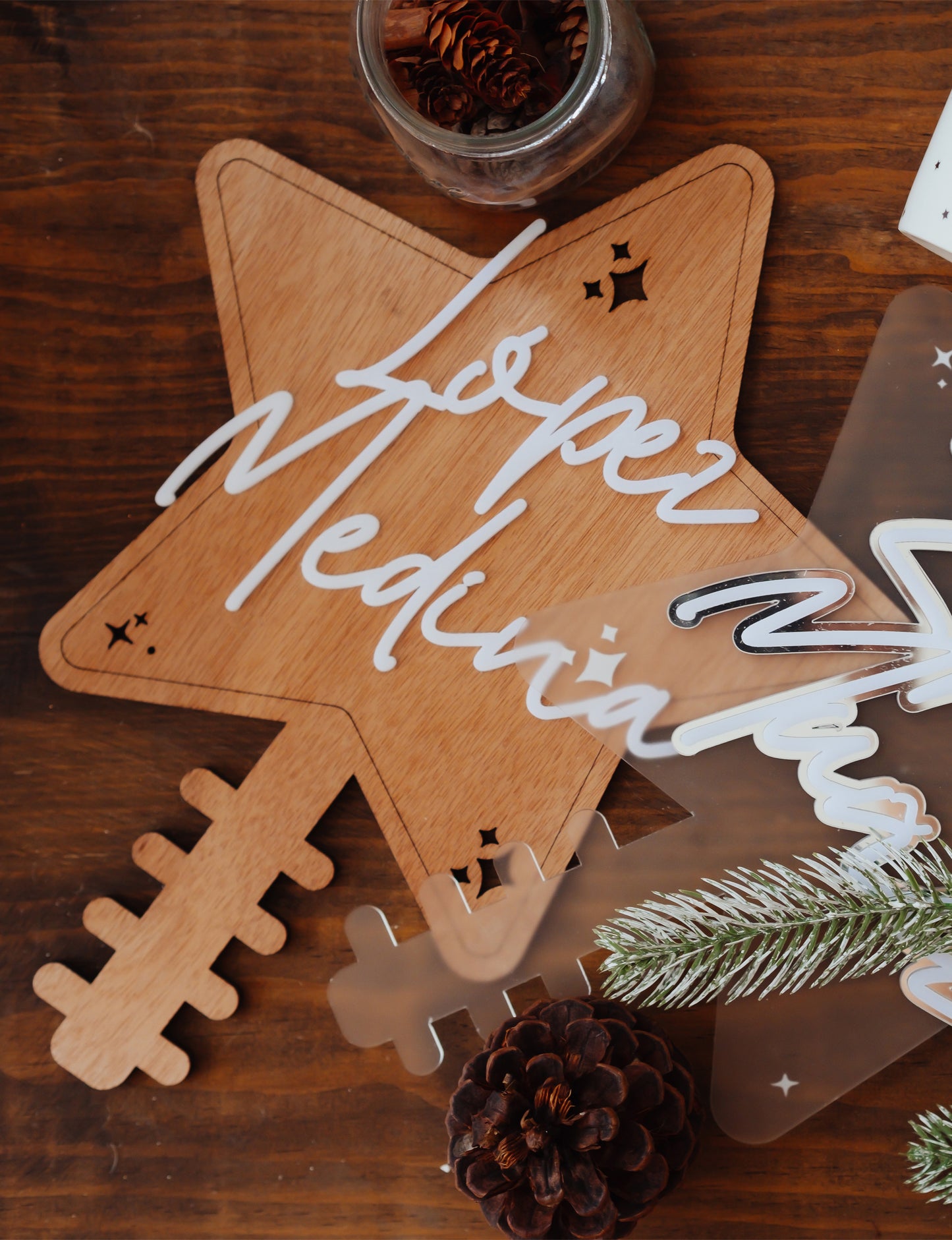 Estrella en madera (topper para pino)